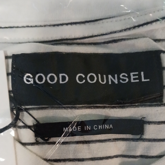 Good Counsel Striped Henley Shirt Size 7XL - Picture 2 of 9